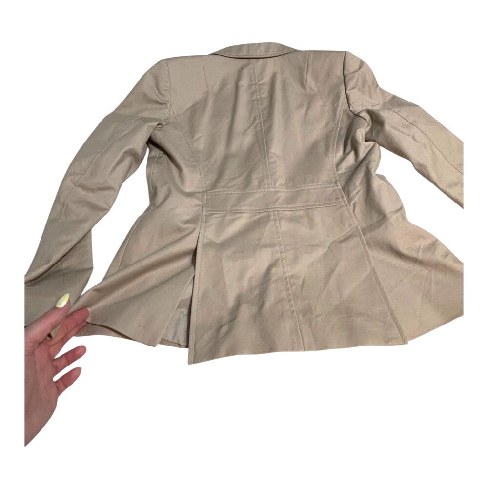 Banana Republic Career Suit Set Khaki Blazer Size 10 Skirt Size 8 - Picture 12 of 14